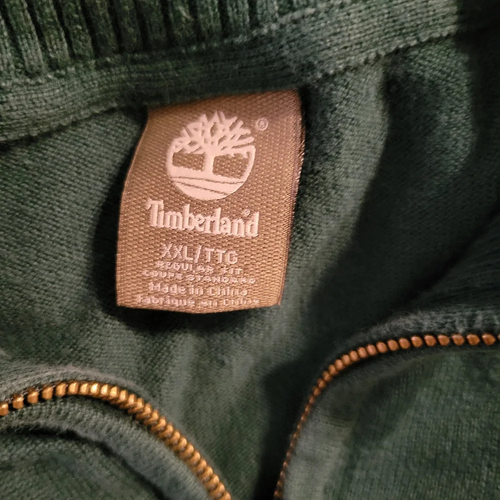 Timberland Green Zip Front Sweater